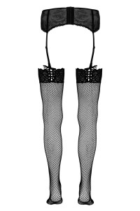 Bas résille noir - Cotelli Legwear