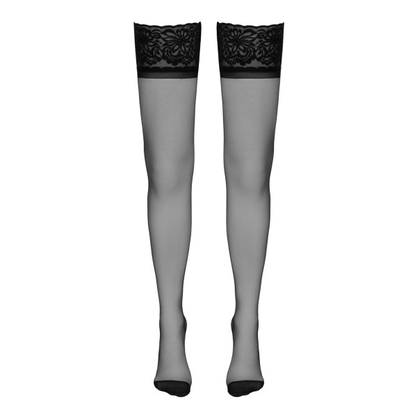 Bas autofixants couture noir 1 - Cotelli Legwear