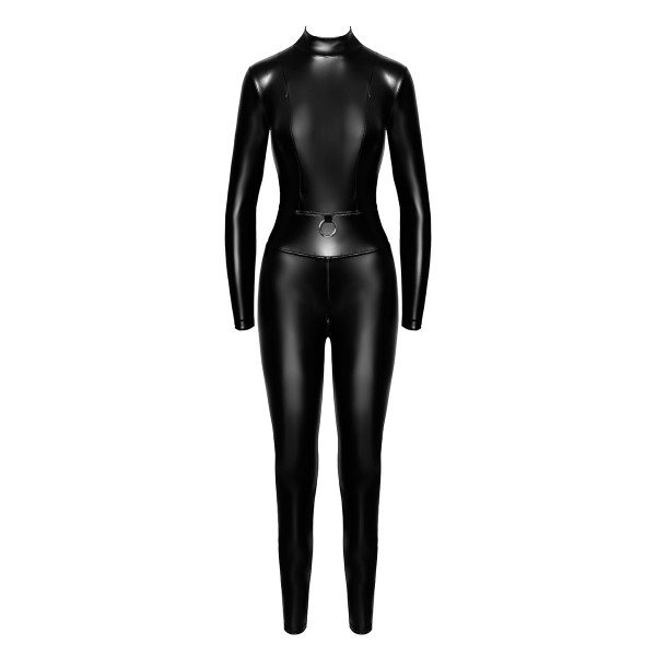Combinaison intégrale Caged avec anneaux F319 wetlook