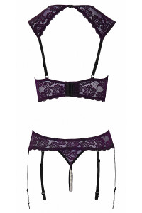 Ensemble lingerie ouverte violet - Cotelli Lingerie
