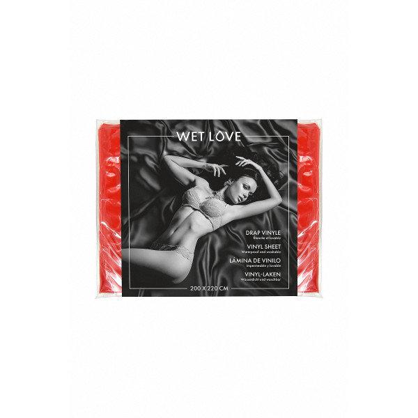 Drap Vinyle rouge 220 x 200 cm - Fetish Tentation