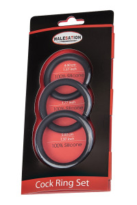 Set 3 CockRings silicone - Malesation