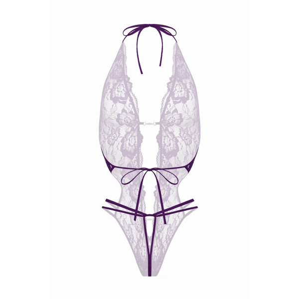 Body string ouvert Renee violet - Christine
