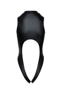 Body noir ouvert à l'entrejambe - Cotelli Lingerie