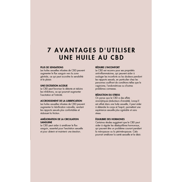 Huile stimulante au CBD Slow Sex - Bijoux Indiscrets