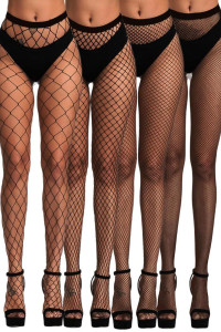 Pack 4 collants résille