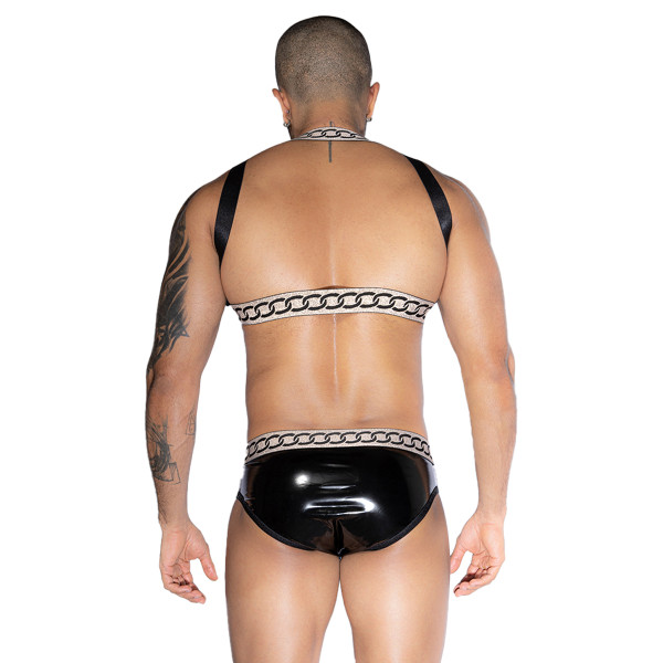 Ensemble sexy deux pièces noir et blanc - J Lingerie