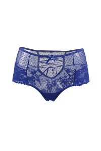 Tanga sexy bleu à laçage