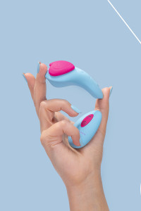 Stimulateur télécommandé de culotte HeartGem bleu - FairyGasm