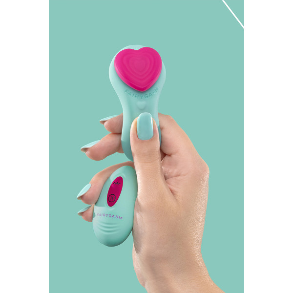 Stimulateur télécommandé de culotte HeartGem vert - FairyGasm