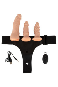 Gode-ceinture 3 dildos multi-positions - You2Toys