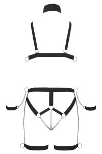 Ensemble harnais Strappy Bikini - Bad Kitty
