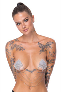 Caches tétons Losange avec chainettes - Cotelli Accessoires