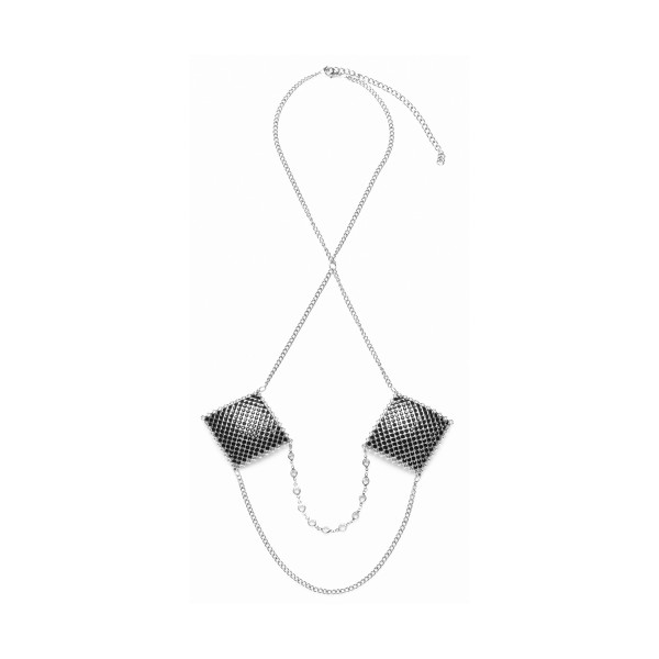 Caches tétons avec chainette de cou - Cotelli Accessoire