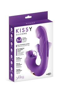 Vibromasseur rabbit 3-en-1 Kissy violet - Yoba