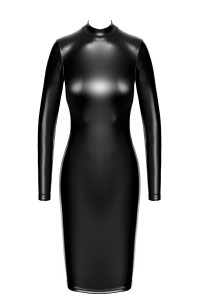 Robe fuseau Crystal F371 - Noir Handmade