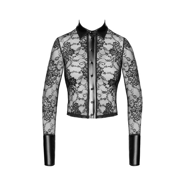 Chemise dentelle Noirelle F377 - Noir Handmade