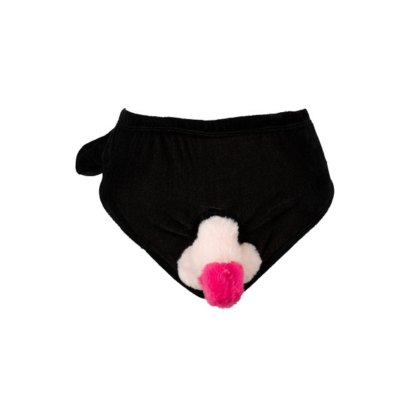 Slip avec pénis en peluche mobile