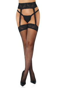 Bas porte-jarretelles Fishnet Garterbelt Stockings - Daring Intimates