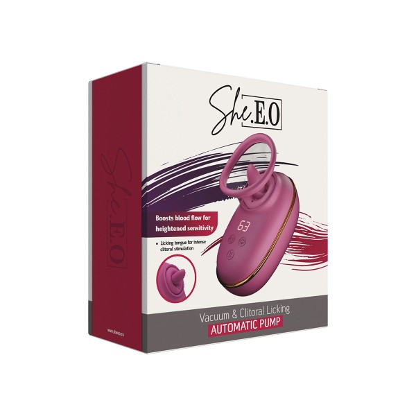 Pompe clitoridienne avec léchage et vibrations - She.E.O
