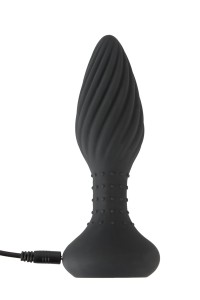 Plug anal vibrant et rotatif télécommandé - Anos