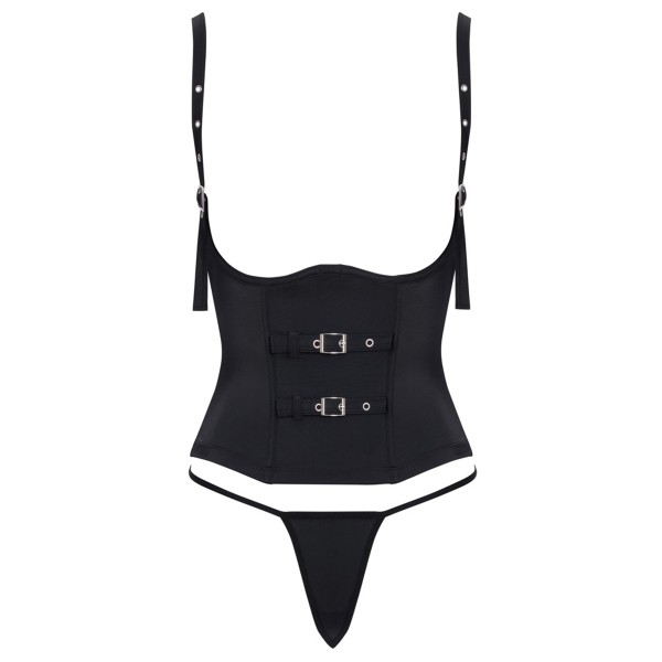 Ensemble corset seins nus noir - Cottelli PARTY 