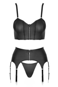Ensemble lingerie 3 pièces avec porte-jarretelles - Cottelli PARTY 