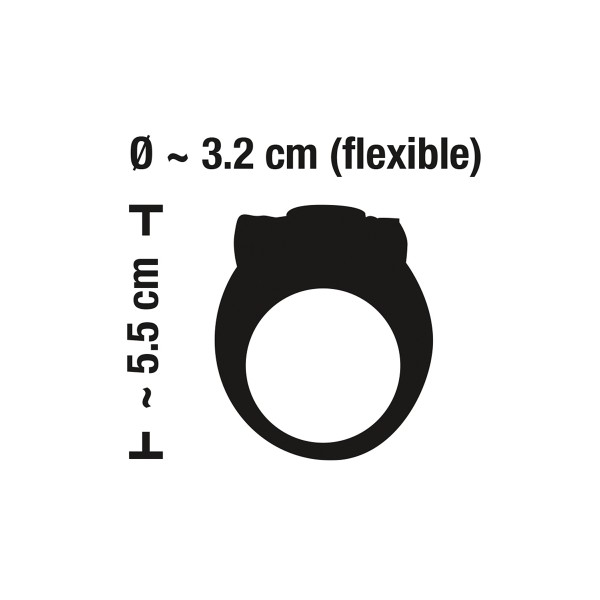 Anneau de pénis vibrant en silicone - Sweet Smile