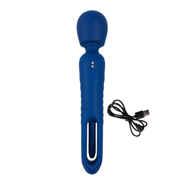 Vibro Wand réversible avec langue vibrante - Sweet Smile