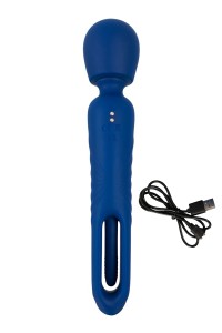 Vibro Wand réversible avec langue vibrante - Sweet Smile