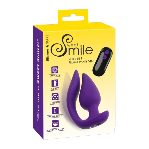 Plug et stimulateur externe vibrant 2 en 1 - Sweet Smile