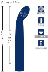 Vibro point G flexible 18,6 x 2,5 cm - Sweet Smile