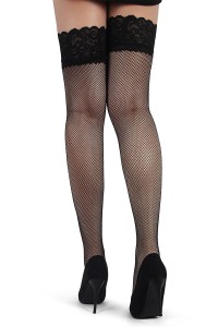 Bas résille jarretière dentelle Noir - Ohyeah