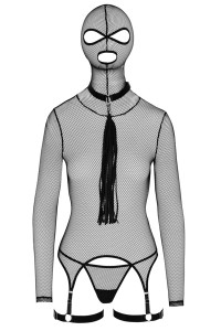 Ensemble lingerie résille et accessoires BDSM - Bad Kitty