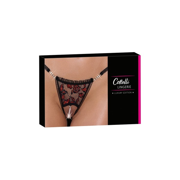 String dentelle ouvert bicolore - Cottelli LINGERIE