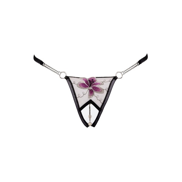 String ouvert Fleur brodée - Cottelli LINGERIE