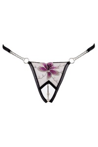 String ouvert Fleur brodée - Cottelli LINGERIE