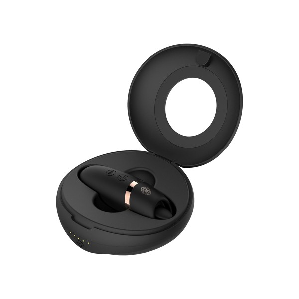 Stimulateur 2 en 1 avec langue vibrante - Rosy Gold