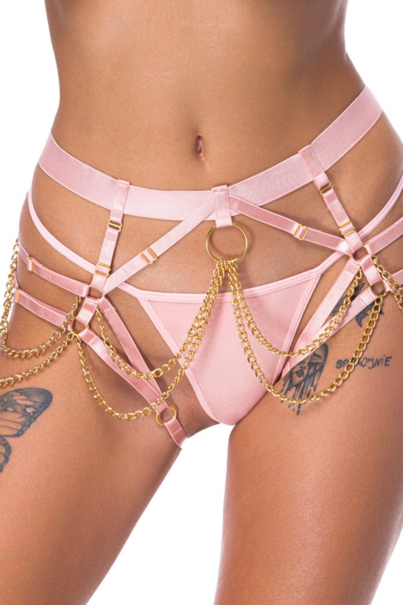 String harnais rose - Bad Kitty