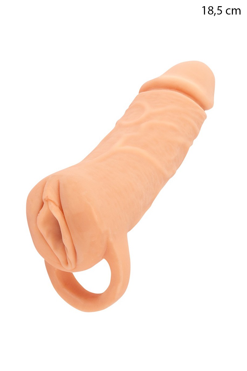 Masturbateur et extension de pénis  18,5 cm - Nature Skin