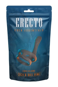 Cock & Ball Ring liquid silicone avec écarteur de périnée - Erecto