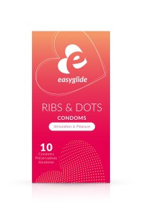 10 préservatifs Ribs and Dots - EasyGlide