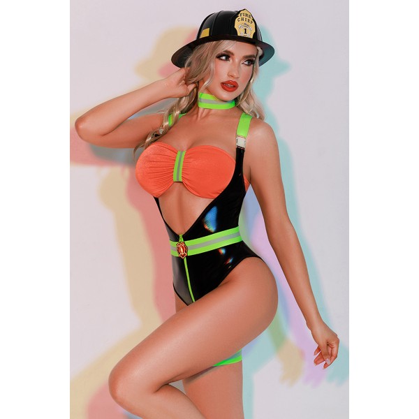 Déguisement de femme Pompier sexy 6 pièces - J Lingerie