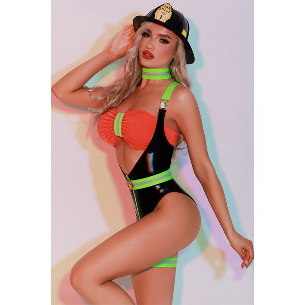 Déguisement de femme Pompier sexy 6 pièces - J Lingerie