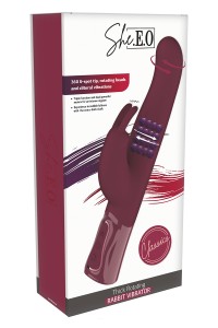 Vibro Rabbit rotatif triple stimulation XXL - She.E.O