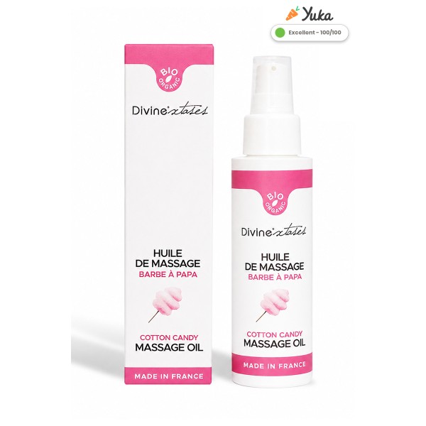 Huile de massage BIO barbe à papa - Divinextases