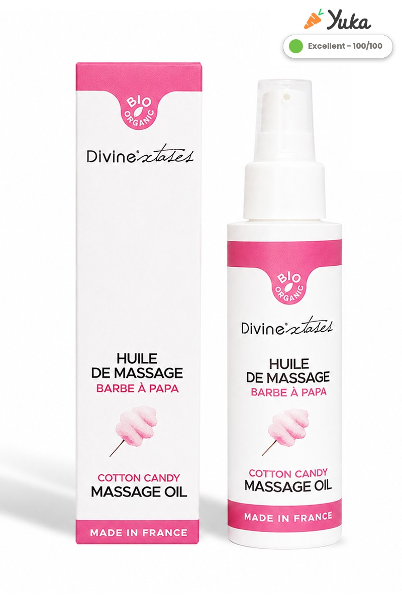 Huile de massage BIO barbe à papa - Divinextases
