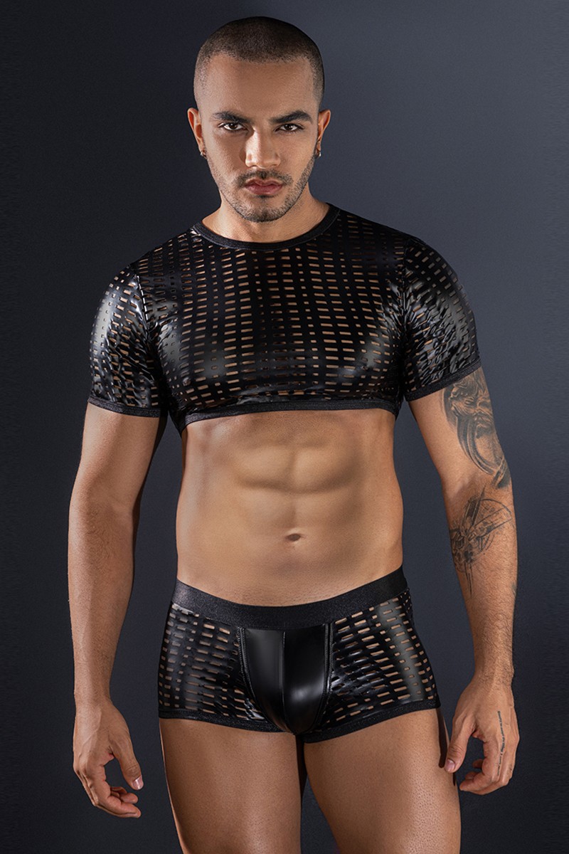 Ensemble top et boxer noir - J Lingerie
