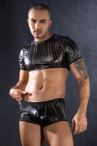 Ensemble top et boxer noir - J Lingerie