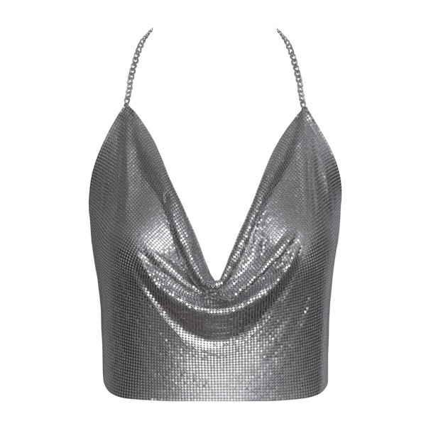 Top en métal argenté - Cottelli ACCESSOIRES